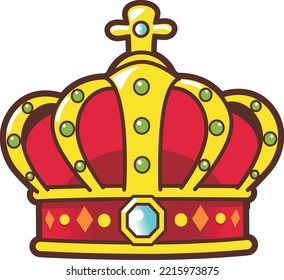 king crown vecter graphic illustration