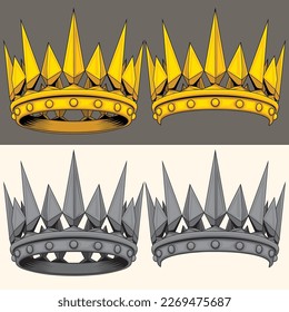 King Crown Vector Art, Icons, Illustration