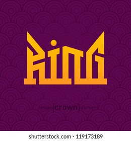 The King Crown vector design element