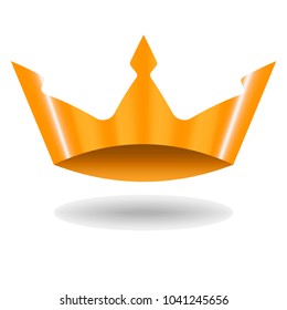 King crown vector flat icon illustration