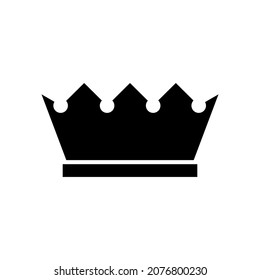 King Crown Vector Silhouette Icon Vector Illustration On White Background