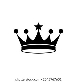 King Crown Vector Silhouette Logo Icon design Isolated 