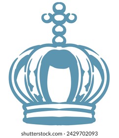 King crown in vintage style. Vector illustration.