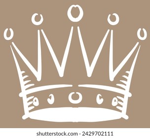 King crown in vintage style. Vector illustration.