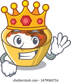 King curry rice in the character shape