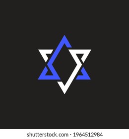 king of david star symbol design. there is also the initials SS.eps