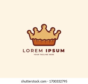 king design vector template, cake logo design concept