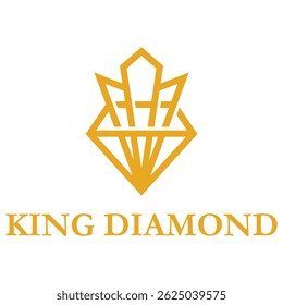 king diamond crown isolated on white background