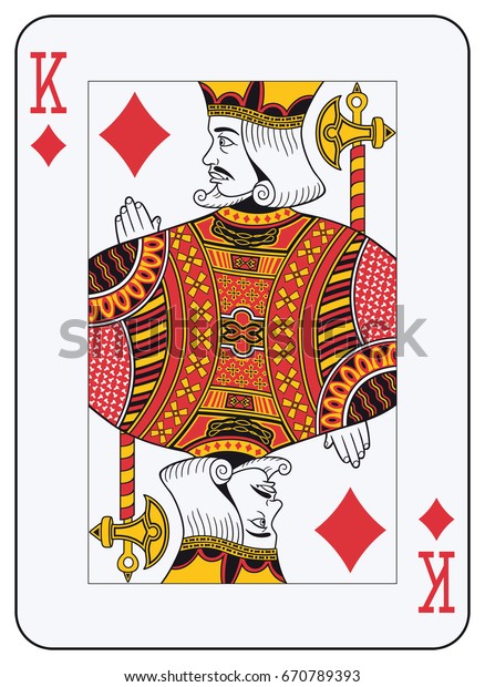 King Diamonds Playing Card Decorations Separate Stock Image