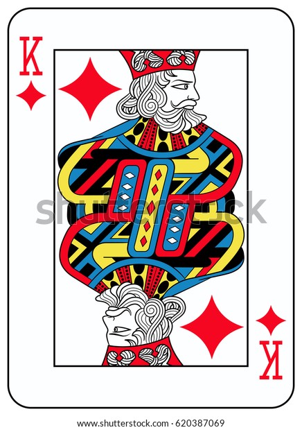 King Diamonds Playing Card Inspired By Stock Vector (Royalty Free ...