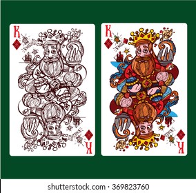 King of diamonds playing card suit.