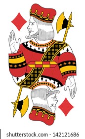 King of Diamonds without card. Original design