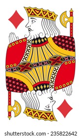 King of diamonds without playing card background