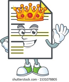 Mascota del documento King sobre fondo blanco