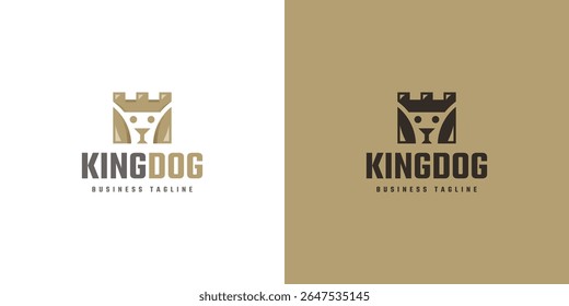 Vector del logotipo de la mascota del perro del rey