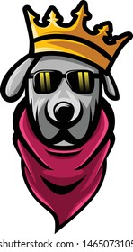 King dog simple premium vector