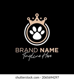 king dog vector illustration logo design