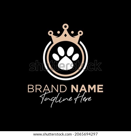 king dog vector illustration logo design