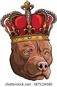 King Dog vector illustration on white background