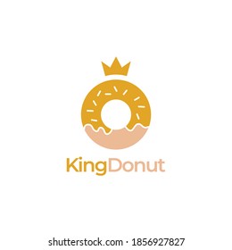 King Donut Logo Template Design Vector, Emblem, Design Concept, Creative Symbol. Donut and crown logo.