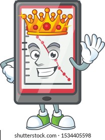 King down chart vertical tablet with mascot