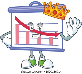 King down graphic board on white background.