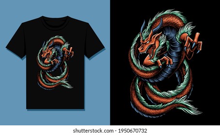 king dragon t shirt design