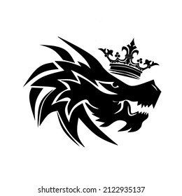 King Dragon Vector illustration Art Logo