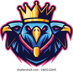 king of eagle vector illustration for gaming squad