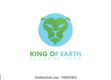 King of earth Lion Planet logo