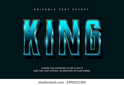 King editable text effect template