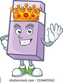 King eraser cartoon isolated on white background.