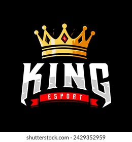 King esport logo design illustration vector