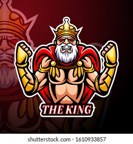 The King esport logo mascot design