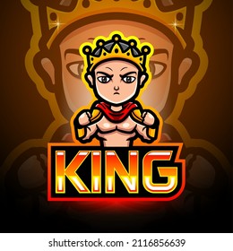 The King esport logo mascot design