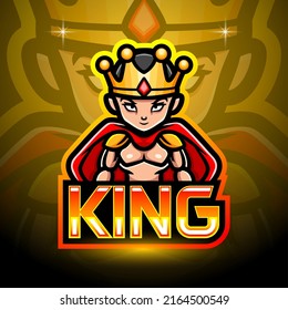 The King esport logo mascot design