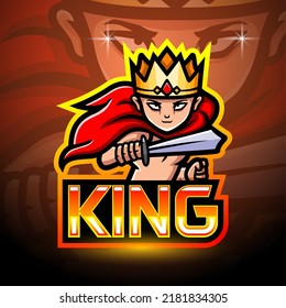 The King esport logo mascot design