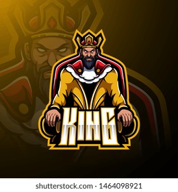 The King esport mascot logo design