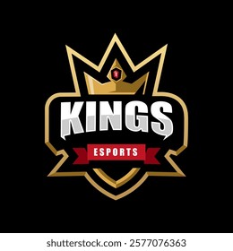 King esports logo design illustration vector