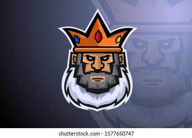 King  E-Sports logo, mascot Logo.vector esports