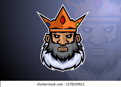 King  E-Sports logo,mascot Logo.vector esports