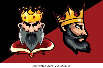 Ilustración del logotipo de la mascota de King Faces