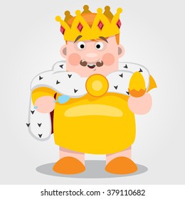 King, fairy tale character, color illustration.