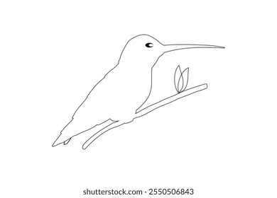 Concepto de diseño de Ilustración vectorial del forro de la silueta del pájaro del pescador del rey. diseño simple del Vector negro del pescador del rey aislado fondo blanco.