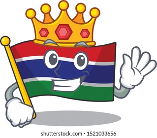 King flag gambia placed in mascot drawer