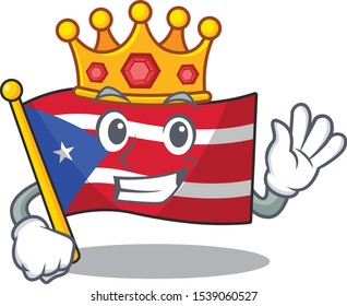 King flag puerto rico the mascot shape