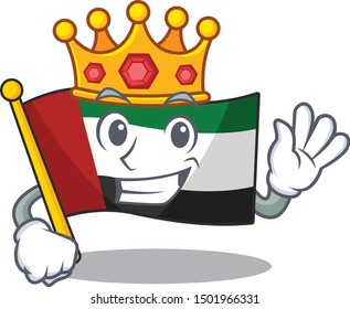 King flag united arab emirates in character