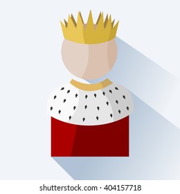 King. Flat icon