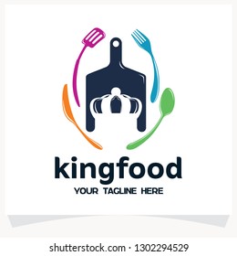 King Food Kitchen Logo Design Template Inspiration