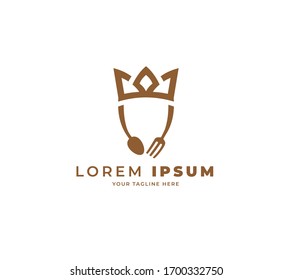king food logo design vector